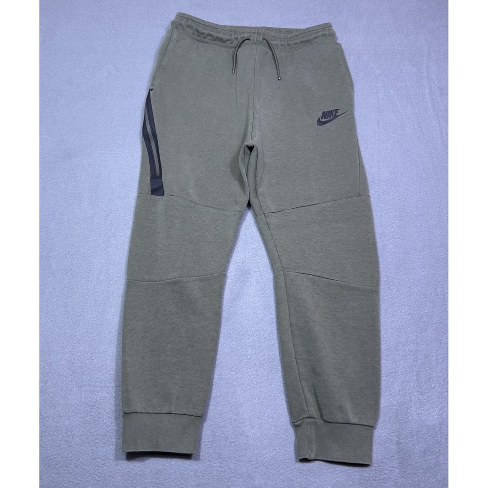 Nike Tech Fleece Joggers Boys XL Olive Green Tapered Athletic Sweatpants